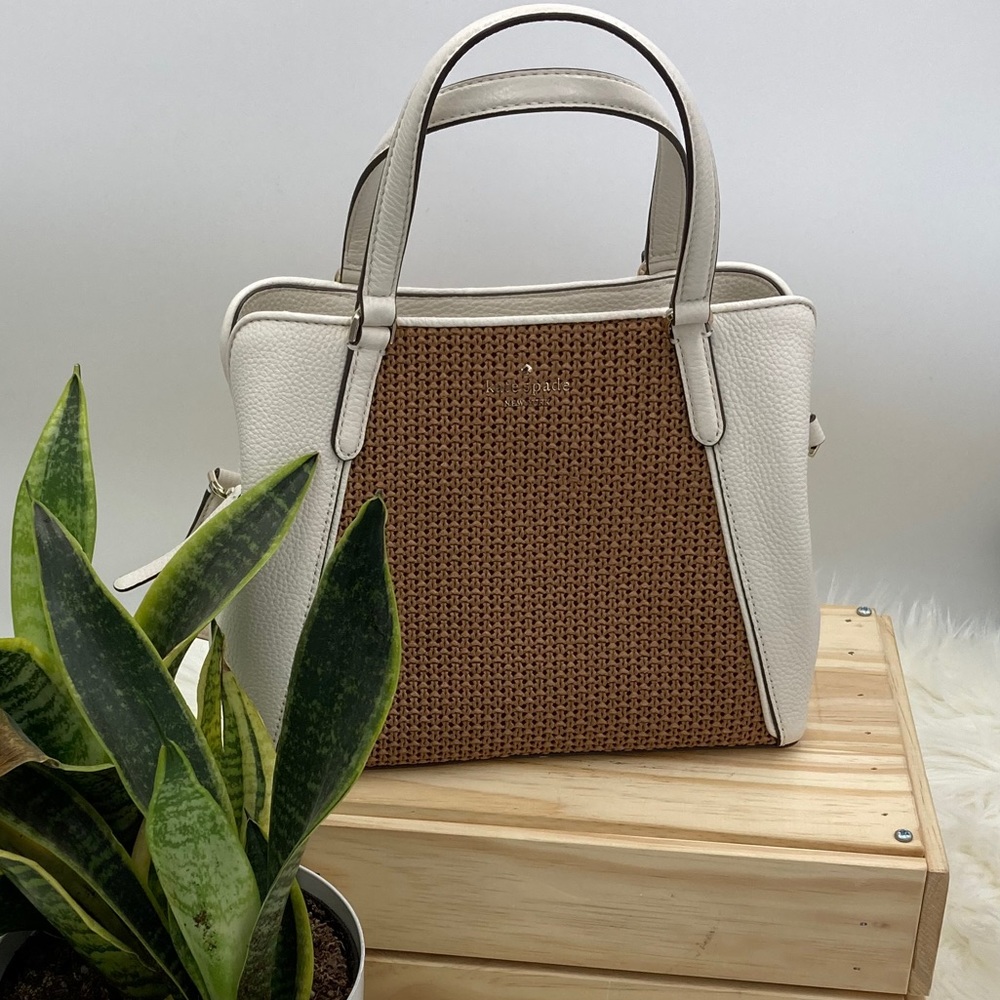 NWT Kate Spade Jackson Straw Triple Satchel